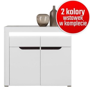 Komoda IRMA IM-3 biały/ biały połysk + d.magia 