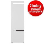 Regał Zamknięty IRMA IM-8  biały/ biały połysk + d.magia