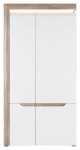 Szafa 2D IRMA IM-9  dąb/ biały połysk 