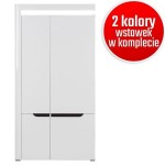 Szafa 2D IRMA IM-9  biały/ biały połysk + d.magia