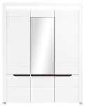 Szafa otwierana  3D IRMA IM-14  biały/ biały połysk + d.magia 