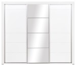 Szafa przesuwna 235cm  IRMA IM-15  biały/ biały połysk 