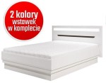 Łóżko IRMA 160 x 200  + stelaż pod materac  IM-16/160  biały/ biały połysk   