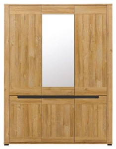 Szafa otwierana z lustrem  YORK Y-8 dąb grandson/grafit    