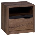 Szafka nocna DENVER  dąb monastery/ czarny połysk      