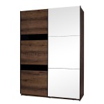  Szafa 150 z lustrem DENVER  dąb monastery/ czarny połysk     