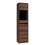 Witryna DENVER dąb monastery/ czarny połysk      