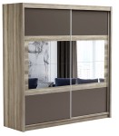 Szafa przesuwna Szafa SALWADOR 203cm dąb canyon/ lava + lustro