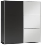 Szafa przesuwna VIGO 150 czarny + lustro   