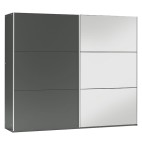 Szafa przesuwna VIGO 250 grafit + lustro    