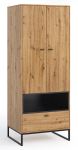Szafa OLIER dąb artisan + czarny 