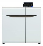 Komoda LIONEL 90cm LI-2 biały połysk/sonoma truflowa
