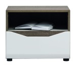 Szafka nocna LIONEL LI-13 biały połysk/sonoma truflowa 