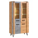 Witryna LOFTER LO3 DOLMAR dąb wotan/beton millenium  