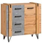 Komoda LOFTER LO6  DOLMAR dąb wotan/beton millenium  