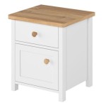 Szafka nocna STORY SO-07 biały/dąb nash  