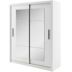 Szafa przesuwna z lustrem 180 IDEA ID-02 biały