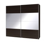 Szafa przesuwna 225 TWISTER 2 kasztan wenge+lustro 