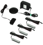 Zestaw oświetleniowy do półek szklanych 3x klips srebrny LED biały ciepły