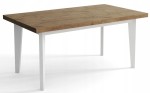 Stół rozkładany SKANDYNAWIA 200x100  LOFT 1 blat dąb lancelot / nogi białe
