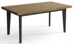Stół rozkładany SKANDYNAWIA  200x100+2x50  LOFT 1 blat dąb lancelot / nogi czarne