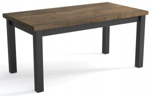 Stół rozkładany CLASSIC  170x90+2x40  dąb lefkas/ czarny