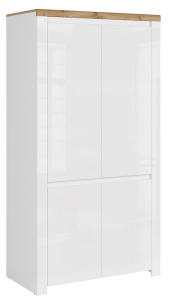 Szafa VIGO 4d biały/biały połysk/dąb wotan