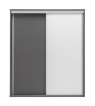 Regał średni ZONDA ZO9 popiel/ biały połysk  