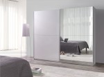Szafa przesuwna 244 LUX 28 biały/lustra