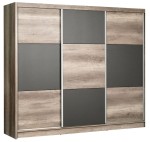 Szafa przesuwna Cordoba 250 dąb canyon + lava