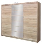 Szafa przesuwna  MALIBU 250 dąb sonoma + lustro