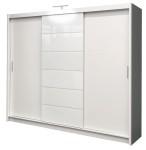 Szafa przesuwna  MALIBU 250 biały + lustro 