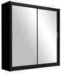 Szafa przesuwna PARIS 120 czarny + lustro  