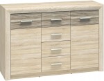 Komoda 138cm CASTEL 09 dąb sonoma /  MDF sonoma truflowa     