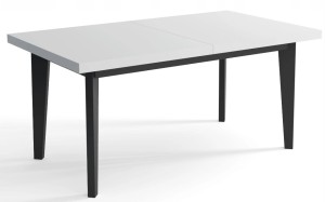 Stół rozkładany SKANDYNAWIA 120x80+40  blat biały/ nogi czarne lub białe