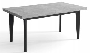 Stół rozkładany SKANDYNAWIA  120x80+40   blat atelier jasny/ nogi czarne 
