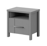 Szafka nocna drewniana 50cm (antracyt/szara lub biała) LAURA    