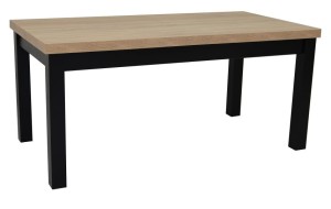 Stół rozkładany CLASSIC  200x100+2x50  dąb sonoma/ czarny   