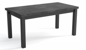Stół rozkładany CLASSIC 160x90+50  atelier ciemny/ czarny  