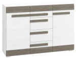 Komoda 138cm BLANCO 07 sosna śnieżna / MDF new grey    