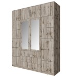 Szafa BALI D4  z nadstawką dąb wellington+ lustro  
