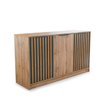 Komoda BALI LUX D3     dąb wotan /czarny + lamele