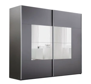 Szafa przesuwna BOSTON 250x215x65 grafit z lustrem  