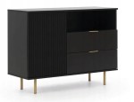 Komoda 107cm NUBIA K1D2SZ czarna