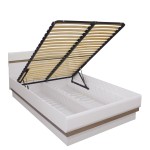 Łóżko 180 LIONEL LI-12  biały połysk ŁOŻE Z POJEMNIKIEM NA POŚCIEL 