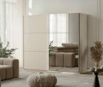 Szafa przesuwna VIGO 120 beż piaskowy + lustro  