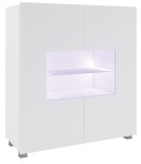 Komoda CALABRINI K2D  biały/ biały połysk