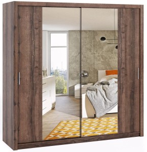 Szafa przesuwna z lustrem  BONO 220 dąb monastery 