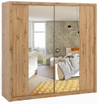 Szafa przesuwna z lustrem  BONO 220 dąb artisan