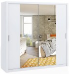 Szafa przesuwna z lustrem  BONO 220 biały